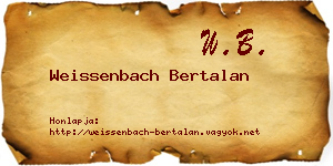 Weissenbach Bertalan névjegykártya